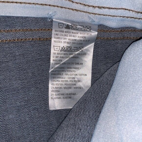 Denim & Co. Womens Plus Size 14P Dark Wash Stretch Denim Slim Leg Jeans Comforta - Picture 4 of 10